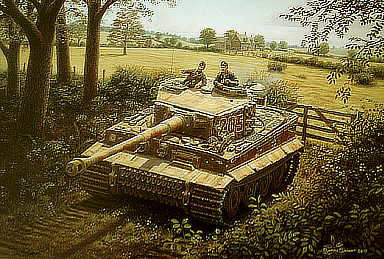 Wittmanns Tiger I in Villers Bocage, King Tiger art print by Barry Spicer