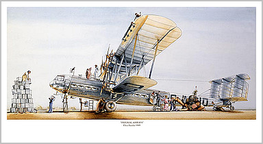 Imperial Airways - Handley Page 42 Luftfahrtkunst von Chris Bazeley