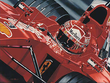 Italian Dream, Michael Schumacher Ferrari Formel-1 Kunstdruck von Colin Carter