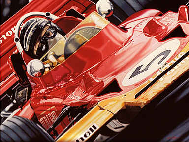 Jochen Rindt Lotus Formula One art print by Colin Carter
