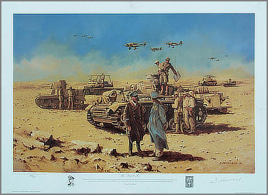 The Desert Fox - Rommel at El-Alemein - Military Art by David Pentland