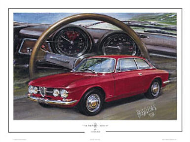 Alfa Romeo 1750 GTB art print by Hessel Bes