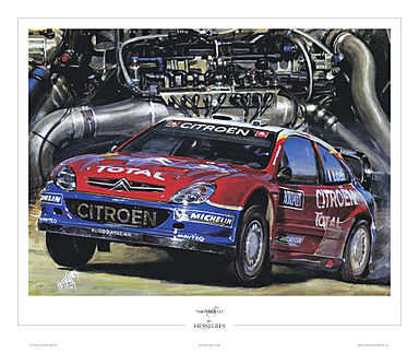 Citroen WRC Rallye S. Loeb 2005 Kunstdruck von Hessel Bes