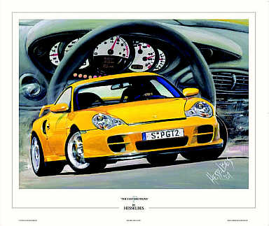 Porsche GT2 automobile art print by Hessel Bes