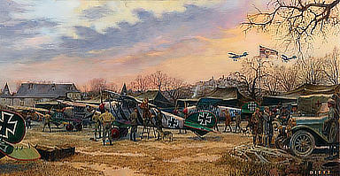 Color Guard - Albatross D.V. of Jasta 5 - WW1 Aviation Art by James-Dietz