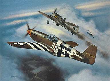 Old Crow - P-51B Mustang of Clarence E. 'Bud' Anderson, Aviation Art by Jerry Crandall