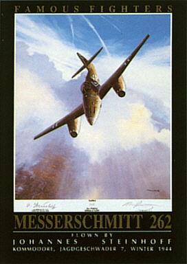 Famous Fighters Messerschmitt Me-262 aviation art print by Mark Postlethwaite