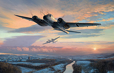 RLM Junkers Ju 88-G1 aviation art print by Mark Postlethwaite