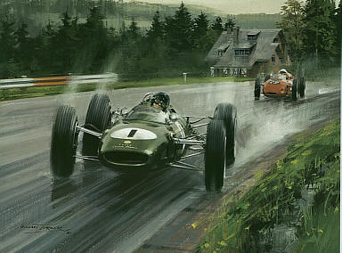Clark Supreme, Jim Clark Lotus F1 Motorsport Kunstdruck von Michael Turner