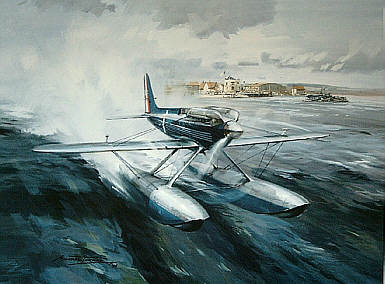 Schneider Trophy Winner, Supermarine S6B aviation art print by Michael Turner