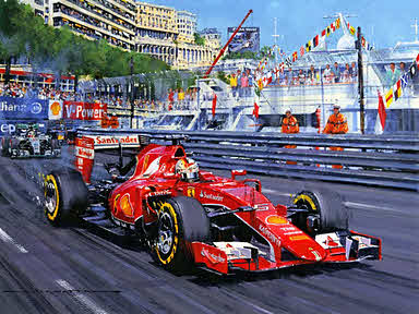 Sebastian Vettel - Street Fighter, Formula-1 art print by Nicholas Watts