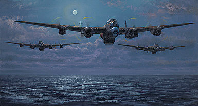 Enemy Coast Ahead, Avro Lancaster aviation art print by Philip E West