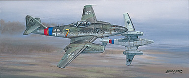 Guardians of the Reich, Me-262 aviation art print by Philip West