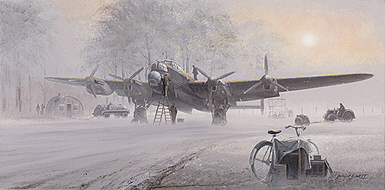 In the Mists of Time, Avro Lancaster aviation art print by Philip E West