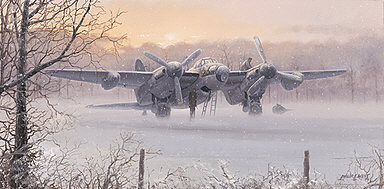 Wings of Dawn, de Havilland Mosquito aviation art print by Philip E West