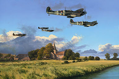 Dawn Till Dusk, Spitfire Aviation Art by Richard Taylor
