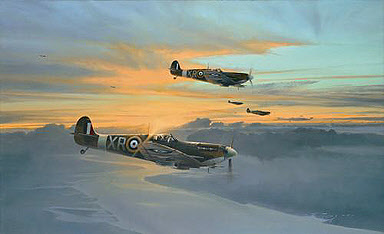 Eagle Force, Spitfire Vb aviation art print by Robert Taylor