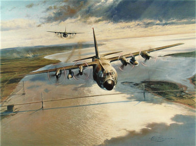 Severn Trail, Royal Air Force C-130 Hercules aviation art print by Robert Taylor