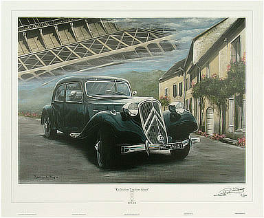 Citroën Traction Avant - Automobile Art print by Roger van den Berg