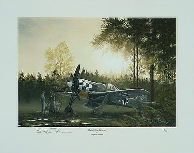 Ready for Action - Fw190 A6 of JG1 - Aviation Art by Stephen Brown