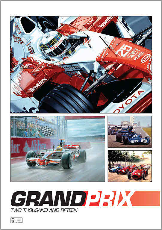 Grand Prix Motorsport Formel-1 Kunstkalender 2015 von Colin Carter und Tony Smith