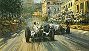 Last of the Titans, Manfred von Brauchitsch GP von Monaco Kunstdruck von Alan Fearnley