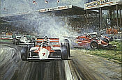 Wattie, McLaren MP4 Formula One art print by Alan Fearnley