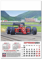 Formula One Wall Calendar Grand Prix 2024 - September