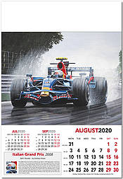 Formula-1 Wall Calendar 2020 Italian Grand Prix 2008 August