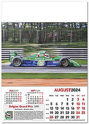 Formel-1 Wandkalender 2024 Grand Prix - August