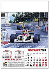 Formel-1 Wandkalender 2024 Grand Prix - Dezember