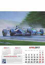 Formula-1 Grand Prix Calendar 2017 April Damon Hill Williams-Renault