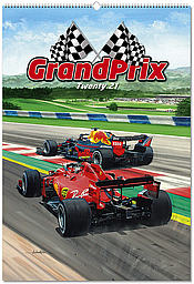 Formula 1 Wall Calendar Grand Prix 2021 - Motorsport Art by Andrew Kitson