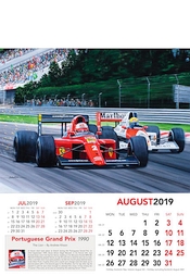 Formula 1 Art Calendar 2019 Portugal Grand Prix 1990 - August