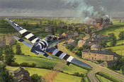 Bridge Busters, P-47 Thunderbolt Luftfahrtkunst von Anthony Saunders