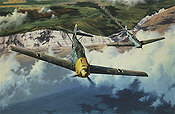 Homeward Bound, Messerschmitt Bf 109 Luftfahrt-Kunstdruck von Anthony Saunders