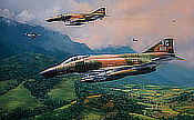 MiG Encounter - F4 Phantom II Luftfahrtkunst von Anthony-Saunders