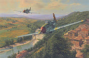 Roam at Will, P-51 Mustang Luftfahrt-Kunstdruck von Anthony Saunders