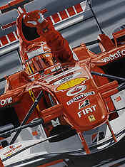Farewell to the Master, Michael Schumacher Ferrari F1 motorsport art print by Colin Carter