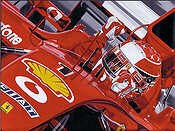 Gimme Five, Michael Schumacher Ferrari F1 Motorsport Kunstdruck von Colin Carter