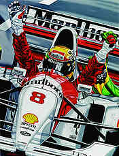 The Last Victory, Ayrton Senna McLaren F1 Kunstdruck von Colin Carter