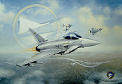 Jagdgeschwader 74 Typhoon, Eurofighter aviation art print by Friedl Wuelfing