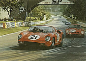 1963 Le Mans, Ferrari 250P motorsport art print by Graham Turner