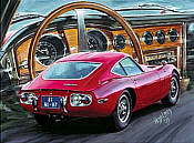 Toyota 2000 GT automobile art print by Hessel Bes