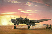 Sicilian Vespers, Junkers Ju 88-C6 aviation art print by Iain Wyllie