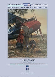 Blue Max Exhibition Poster - Albatross DVa Aviation Art by James Dietz