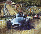 Tony Brooks Winner 1958, Vanwall GP Belgium 1958 F1 art print by Juan Carlos Ferrigno