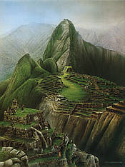 No. 14 Machu Picchu Golf Club, golf art print by Loyal H Chapman