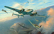 Combat over Croydon, RLM Me-110 Luftfahrt-Kunstdruck von Mark Postlethwaite