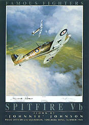Famous Fighters Spitfire Vb aviation art print by Mark Postlethwaite